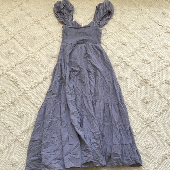 New Free People Sundrenched Puff Sleeve Maxi Dress - Picture 7 of 7